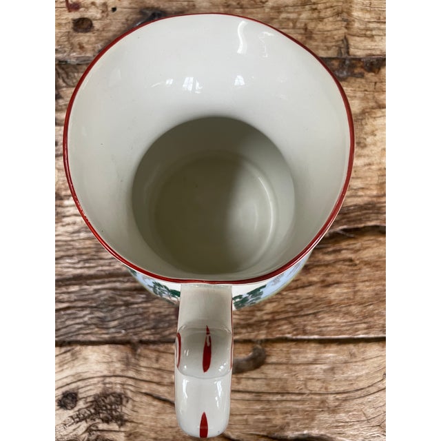 Cream Early 20th Century Norwegian Egersund Fayence Ceramic Pitcher For Sale - Image 8 of 10