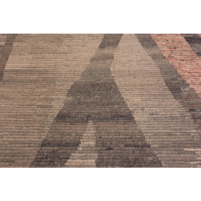 Brown Nazmiyal Collection Contemporary Abstract Area Rug For Sale - Image 8 of 9