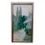 Vintage Impressionist House and Trees Green Painting, Framed For Sale