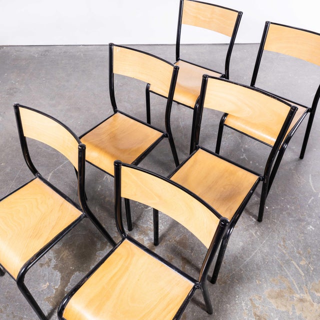 French Model 510 Stacking School Dining Chair from Mullca, 1950s For Sale - Image 10 of 18