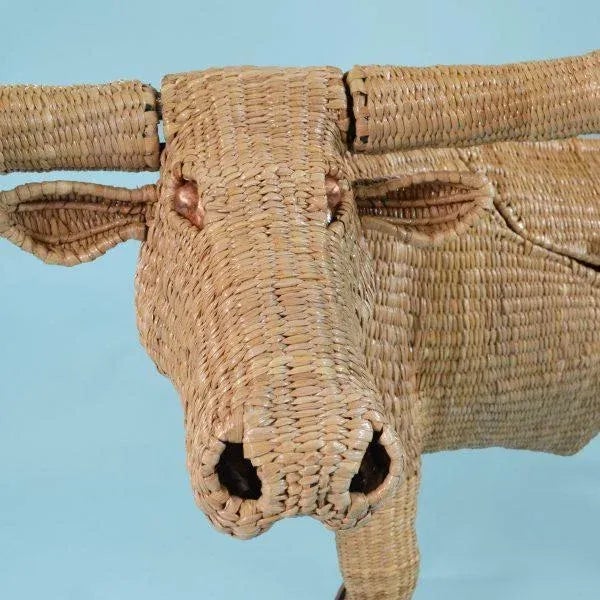 Wood Longhorn Bull by Mario Lopez Torres For Sale - Image 7 of 10