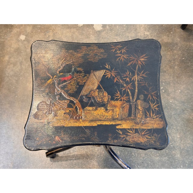 Early 19th Century Early 19th Century English Regency Chinoiserie Candlestand For Sale - Image 5 of 8