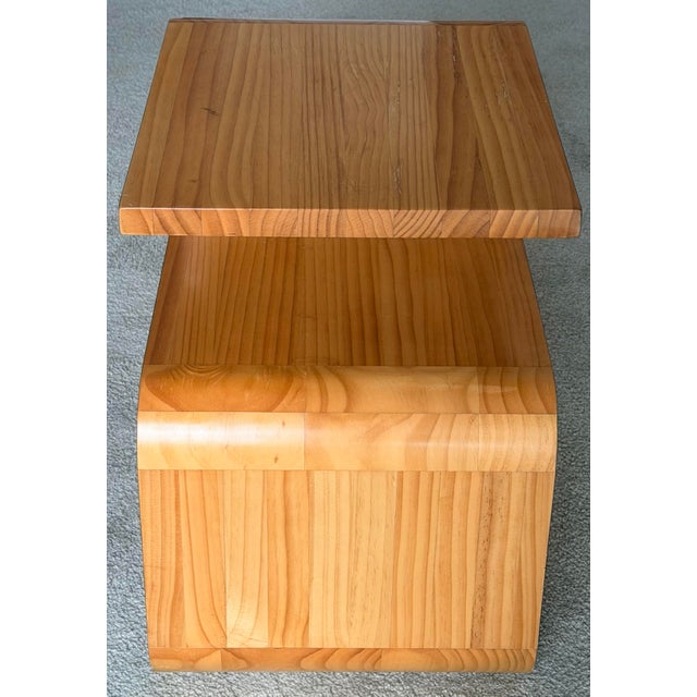 Modern Scandinavian Alvar Aalto Style Zigzag Side Table For Sale - Image 11 of 12