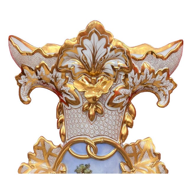 Paris Porcelain Vases, Set of 2 For Sale - Image 11 of 12