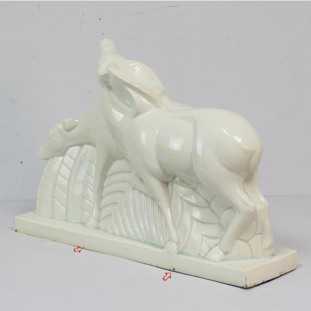 Art Deco Deer Figurine by Lemanceau for Saint Clement, 1920s-1940s For Sale - Image 4 of 7