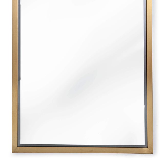 Transitional Regina Andrew Rectangle Mirror in Natural Brass For Sale - Image 3 of 5
