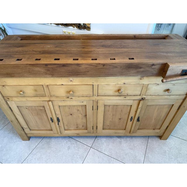 Apothecary Drawer Workbench in Pine For Sale - Image 14 of 18