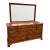Late 20th Century Henkel Harris Chippendale Style Solid Cherry Dresser With Mirror For Sale