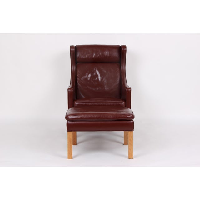 Models 2292, 2207, 2204 and 2202 Living Room Set in Leather by Børge Mogensen for Fredecia Furniture, Denmark, 2006, Set of 4 For Sale - Image 6 of 18