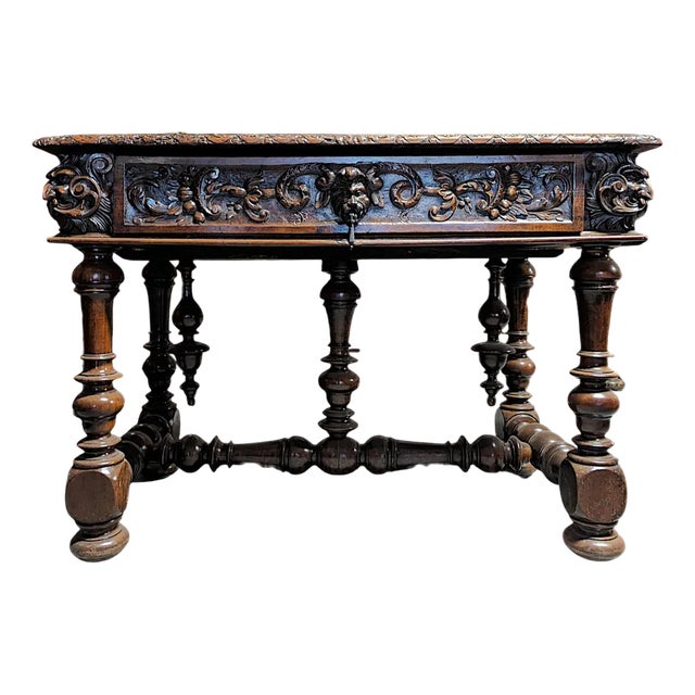 Renaissance Style Table in Walnut For Sale