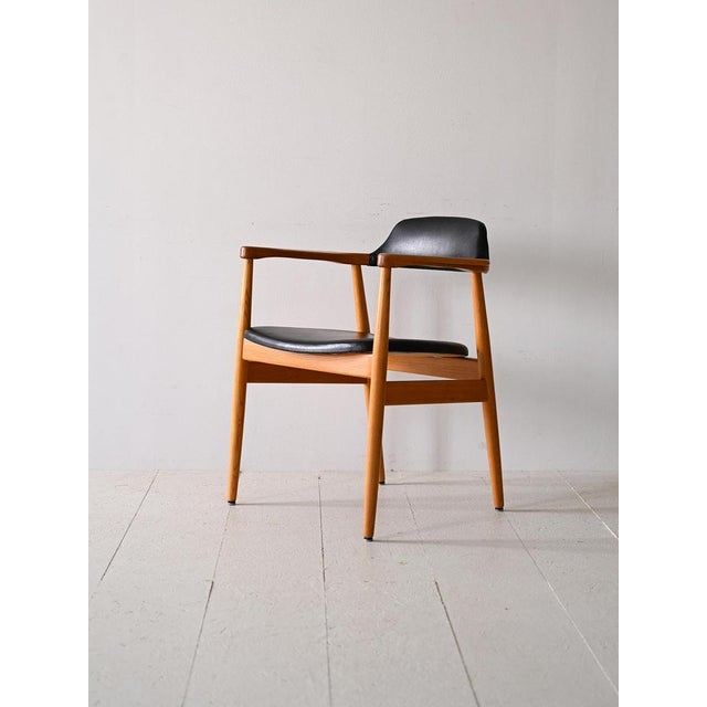Scandinavian Armchair in Leatherette, 1960s For Sale - Image 3 of 12