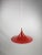 Mid-Century Modern Red Semi Hanging Lamp by Bonderup and Thorup for Fog & Mørup, 1967 For Sale - Image 3 of 9