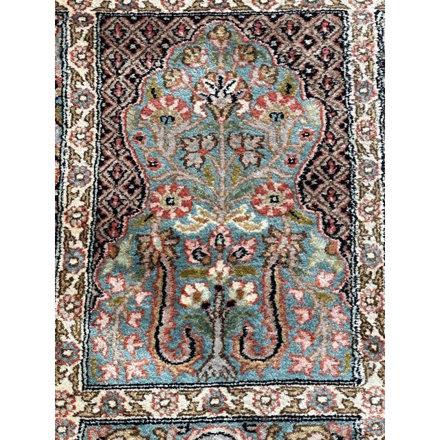 Vintage Silk Kashmir Rug, 1980s For Sale - Image 11 of 18