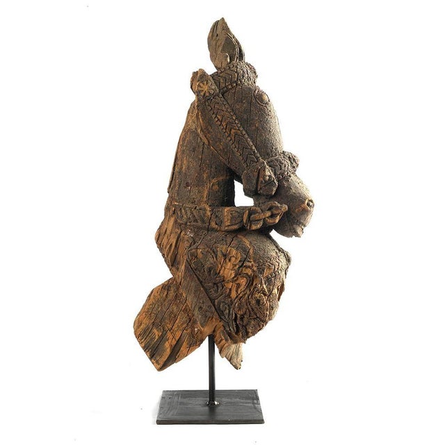 Wooden Horse Sculpture, 1840s, in Very Good conditions. This piece is designed in the style of the selected designer...