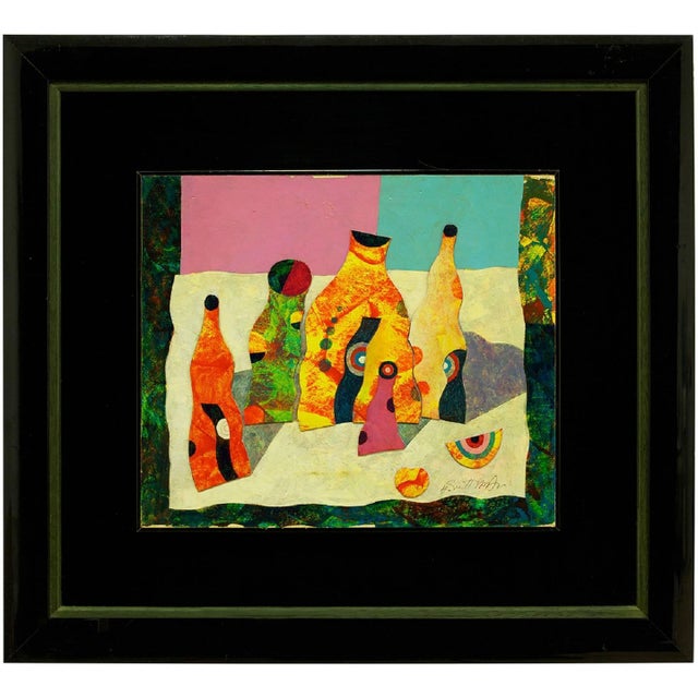 Harry Guttman, Mixed Media Mod Bottles with Targets, Avant Garde Painting For Sale