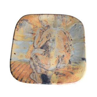 Grès Porcelain Stoneware Plate For Sale