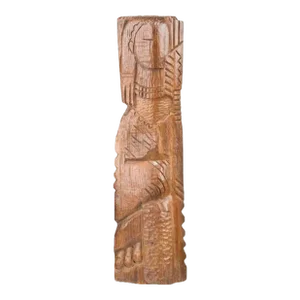 José De Creeft Inverted Nude, Female Totem Wood Carving