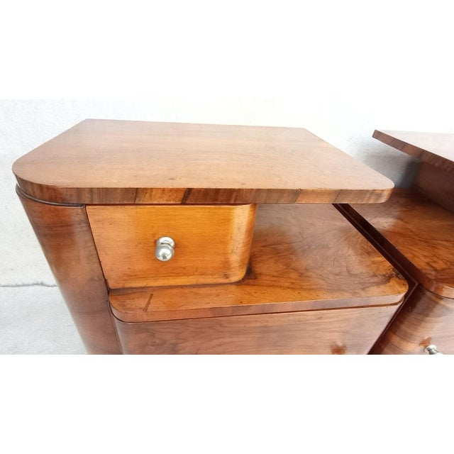 Bedside Tables by Jindřich Halabala for Up Závody, 1940s, Set of 2 For Sale - Image 8 of 18