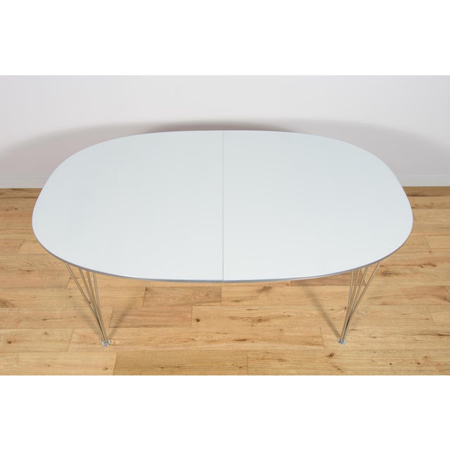 Mid-Century Modern Extendable Ellipse B612 Dining Table by Piet Hein & Bruno Mathsson for Fritz Hansen, 1960s For Sale - Image 6 of 18