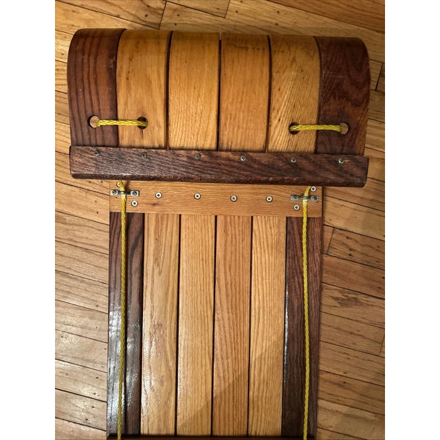 VTG 1960s Paris Bentwood Wooden Toboggan for Use or Rustic Lodge Décor For Sale In Philadelphia - Image 6 of 16