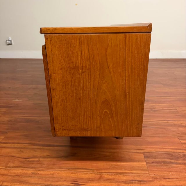 Vintage 1960s Long Teak Sideboard Bar For Sale In Seattle - Image 6 of 14