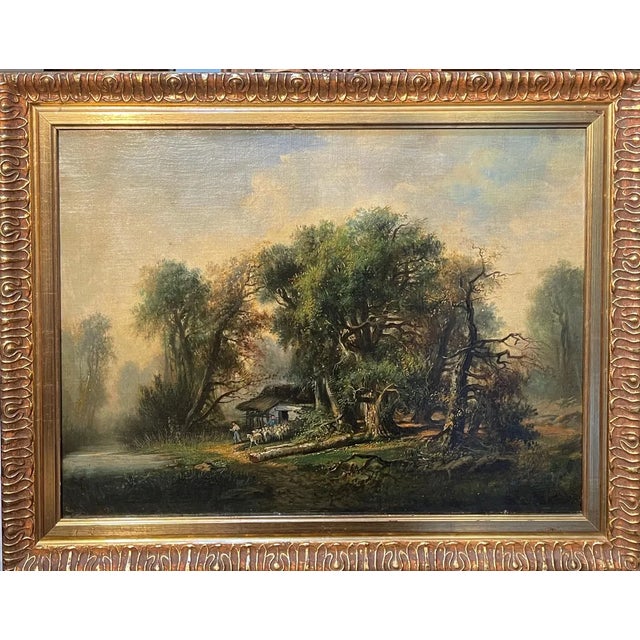 Alfred Williams, Woodland Landscape, 19th Century, Oil on Canvas, Framed For Sale