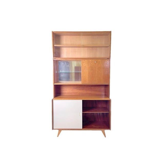 Vintage U-452 Cabinet with Display Case and Bar by Jiri Jiroutek, 1960s For Sale - Image 4 of 13