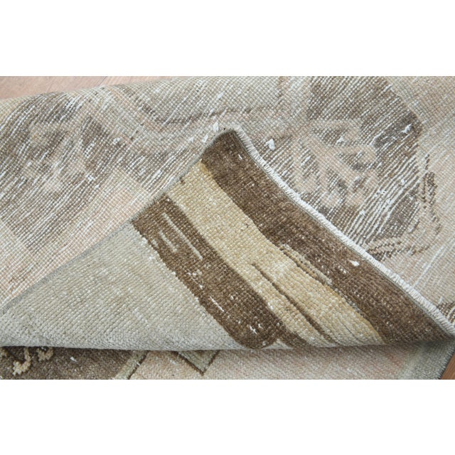 1970s Vintage Handmade Wool Cotton Turkish Pink Runner Rug For Sale - Image 9 of 11