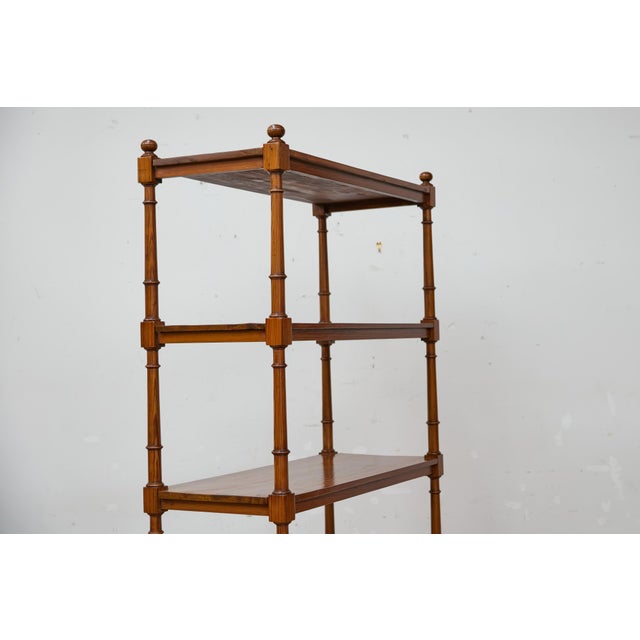 English Regency Pine Etagere, Early 19th Century, Four Shelves, Turned Supports For Sale - Image 4 of 12