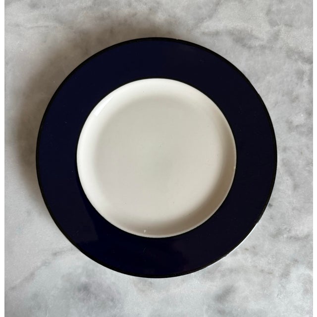 1990s Set of 4 Vintage Italian Pagnossin Treviso Blue Small Plates For Sale - Image 5 of 8