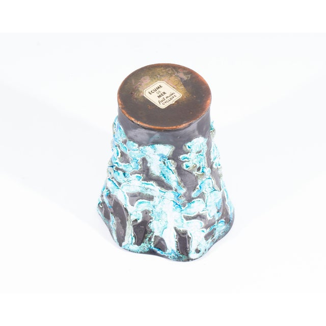 Mid 20th Century Écume De Mer French Fat Lava Ceramic Vase Designed by Le Cyclope For Sale - Image 5 of 9