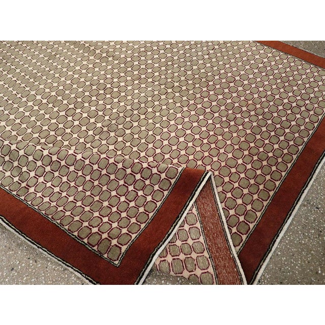 Galerie Shabab Collection Mid-20th Century Mid-20th Century Turkish Sivas Deco Rug For Sale - Image 9 of 10