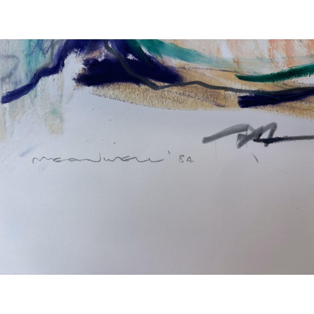 Late 20th Century Jack Meanwell Figural Nude, Oil Pastel For Sale - Image 4 of 4