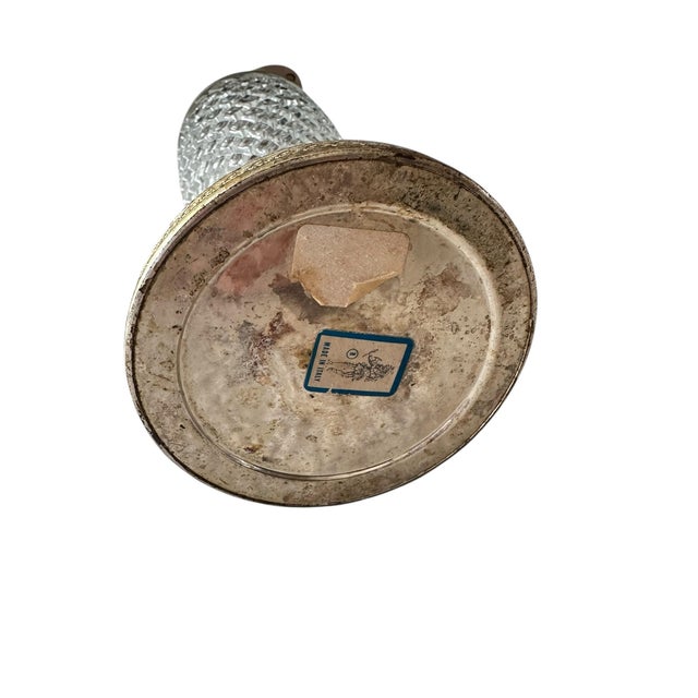 French 1960s Mid Century Italian Garnier Liqueur Decanter - Ornate Silver & Cut Glass Cruet - Hollywood Regency Barware - Vintage French Liqueur Jug For Sale - Image 3 of 5