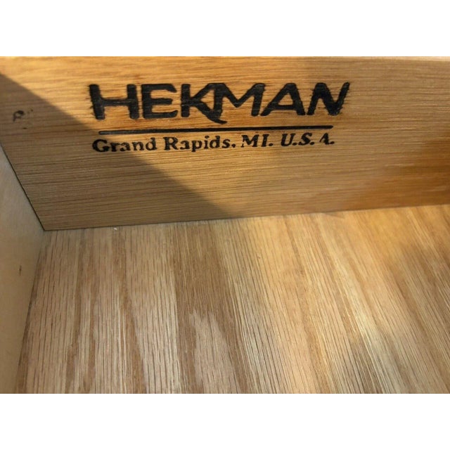 1980s 1980s Hekman Console Table/Server W/Inlay With Two Drawers For Sale - Image 5 of 7