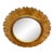 Mid-Century Italian Carved Giltwood Sunburst Mirror with Convex Glass, C. 1950s For Sale