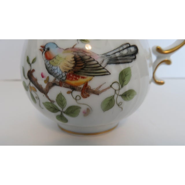 1990s Vintage Hollóháza Hungary Porcelin Forest Bird Design Creamer Signed For Sale In Dallas - Image 6 of 12