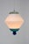Scandinavian Art Deco Milk Glass Pendant Light with Azure Blue Details, 1930s For Sale - Image 17 of 17