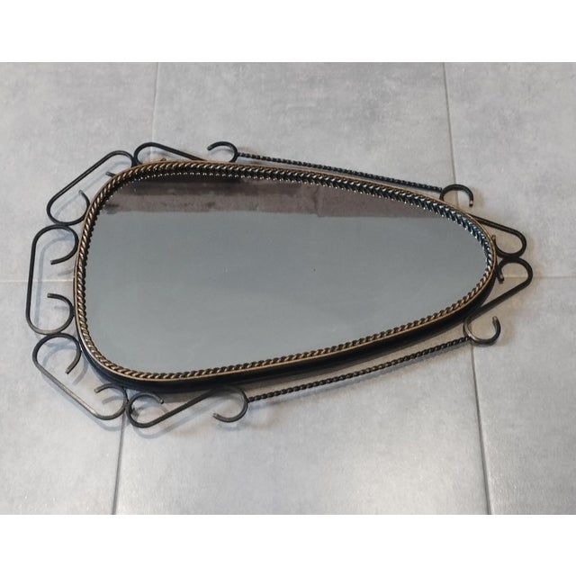 Vintage Brutalist Mirror, 1950s For Sale - Image 13 of 18
