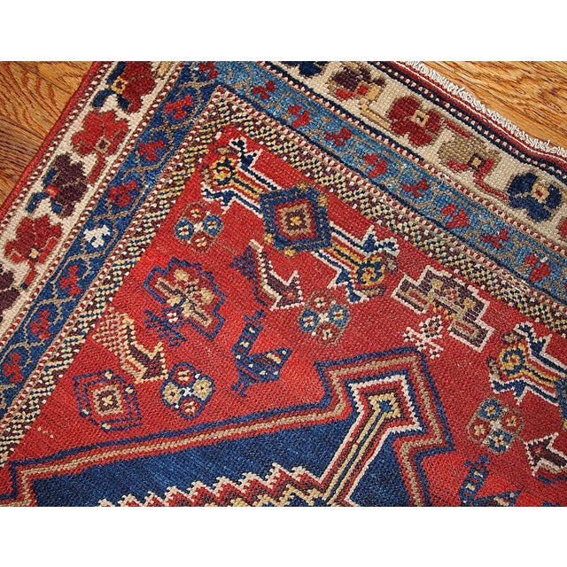 1920s Handmade Antique Persian Shiraz Rug 3.2' X 5.9' For Sale In New York - Image 6 of 9