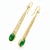 Vintage Inspired Green Onyx Dangle Earrings with colorless topazes. Art Nouveau Style Green Onyx Drop Earrings Silver,...