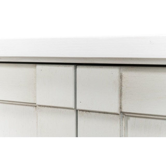 2020s Classic White Paneled Buffet, 75 Inches Wide, 15 Deep For Sale - Image 5 of 10