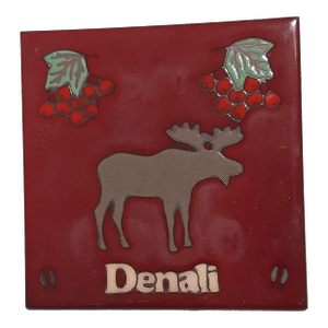 Moose Tile Trivet Coaster Denali Alaska