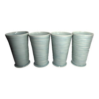 Vintage Art Pottery Vases Val Muel, Spain Set of 4 For Sale