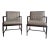 Pair of Contemporary Armchairs by HBF – Walnut Frames & Geometric Upholstery, 2000 For Sale