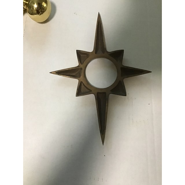 Mid Century Starburst Medallion Plate & Door Knob Chairish