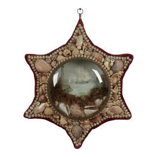 Antique English Star Form Sailors Valentine For Sale