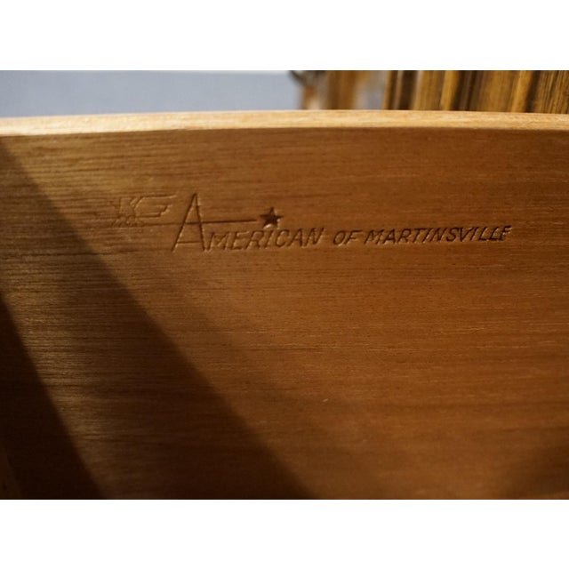 Wood American of Martinsville Solid Walnut Italian Mediterranean 79″ Triple Door Dresser 2384-216 For Sale - Image 7 of 12