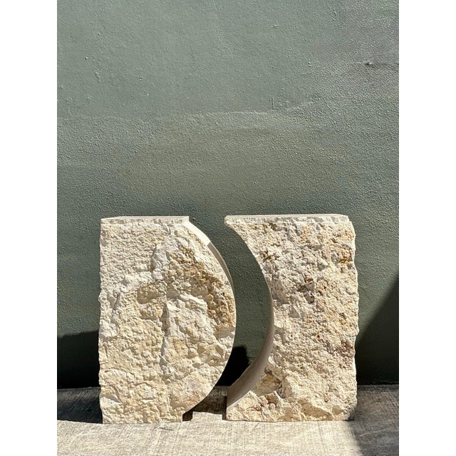 Cream Vintage Italian Tessellated Stone Dining Table Pedestal For Sale - Image 8 of 12