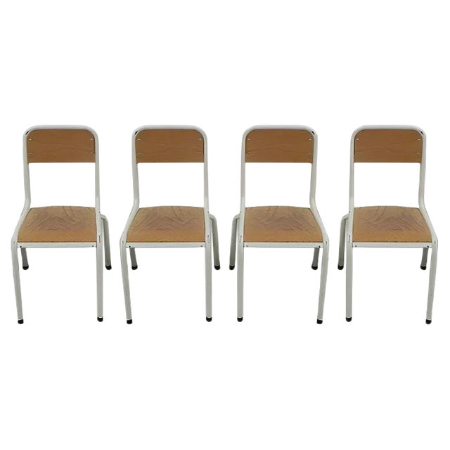 School Desk Chairs, Set of 4 For Sale